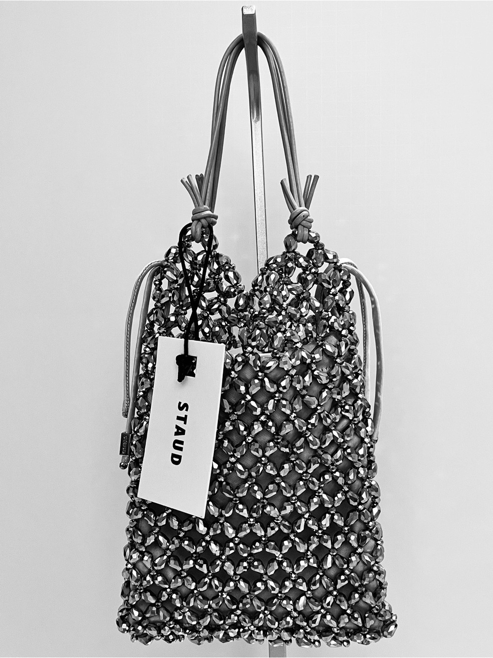 STAUD Karla Crystal Beaded Bucket Bag